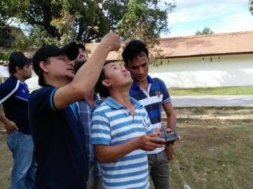 Drone practice at Vat Sikhottabong