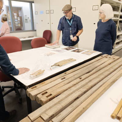 The loom in pieces